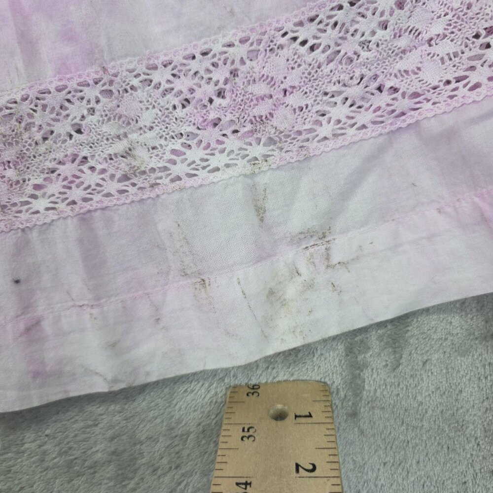 LoveShackFancy Dress Womens Small Pink Tie Dye Lace Button Front Maxi Boho - Picture 8 of 16